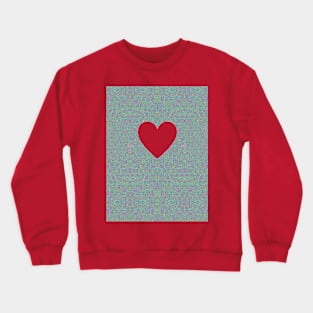 Heart on a Colorful Speckled Background Crewneck Sweatshirt